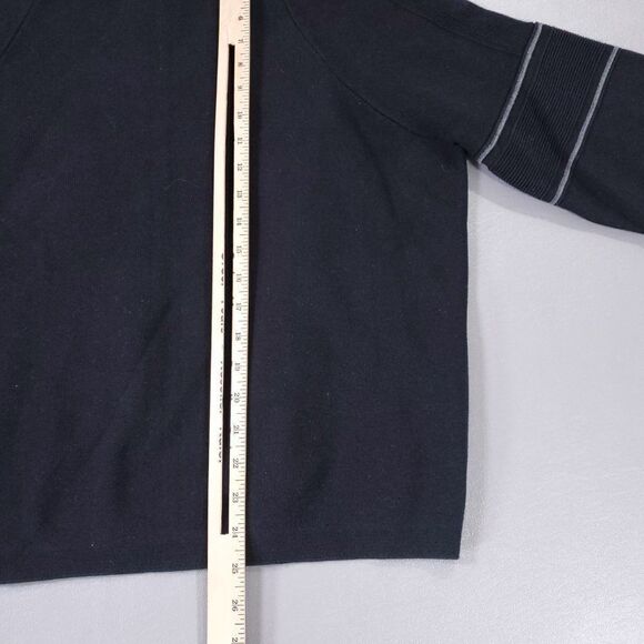 Eddie Bauer Sweater Mens Large Black 1/4 Zip Long Sleeve Made in Australia - Picture 9 of 11